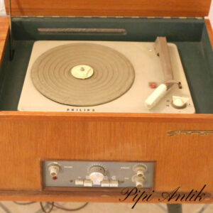 Teak træ Phillips radio og grammofon afspiller L102xD31xH63 virker