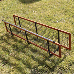 01 Teak messing look knage hattehylde L130xD32xH30 cm