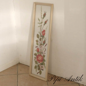 Romantisk broderi billede af roser B26x86 cm