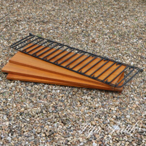 2872 Sort string teak hylde L78x20xH100 cm