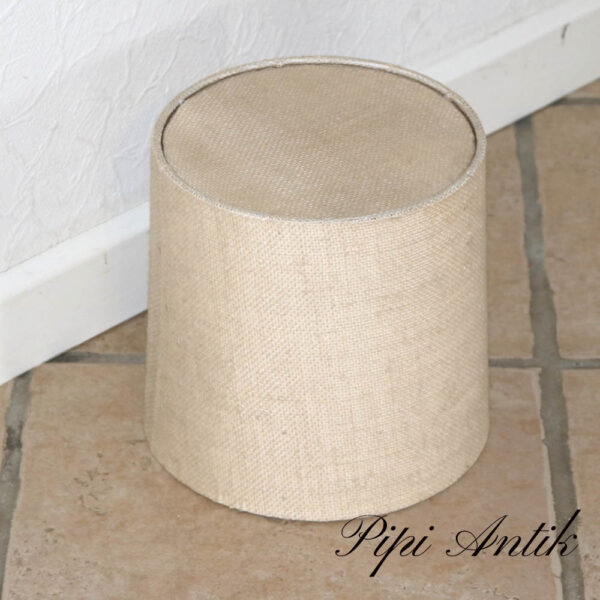 Hessian retro lampeskærm Ø20xH20 cm cremefarvet