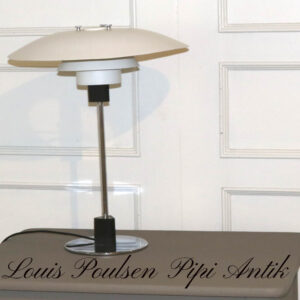 Louis Poulsen tegnet af Poul Henningsen PH 4/3bordlampe metal med krom look fod Ø45xH56 cm
