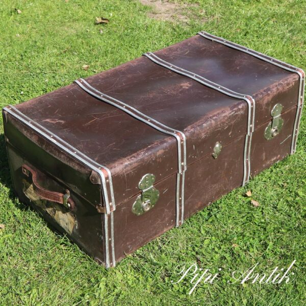 Stor amerikaner brun kuffert L90xB50xH35cm