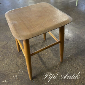 Teak retro patineret taburet stol L35xB35xH41cm