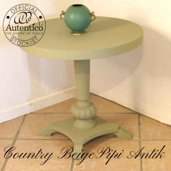 Romantisk sofabord rundt i Country Beige Autentico Ø63xH59cm