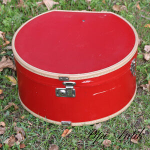 Rød hattekuffert uden hank B37xD35,5xH18cm