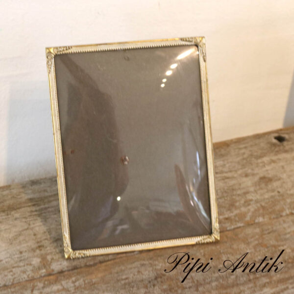 18 Metal fotoramme hvid guld looko B15,5xH20,5cm