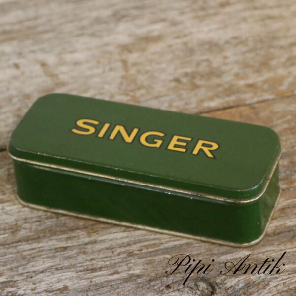 Singer metal symaskinedåse L15,5Xb7,5xH4 cm