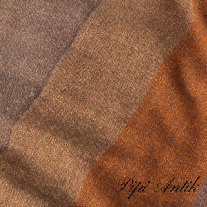 Retro brun orangemeleret borddug B120,5xL168cm