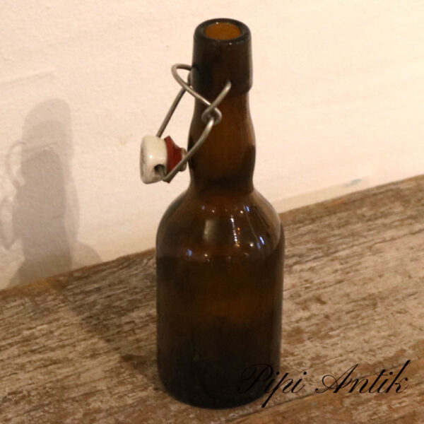 Brune patent ølflasker retro Ø6,5xH23,5cm