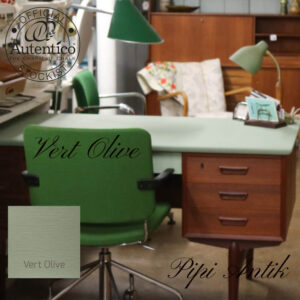 Vert Olive Teak skrivebord med skuffer og boghylder L140,5xD70,5xH74cm
