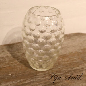 Boble vase i klart glas Ø13xH20,5cm