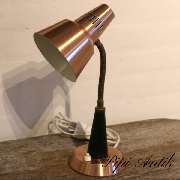 Retro messing bordlampe Ø12,5xH37cm