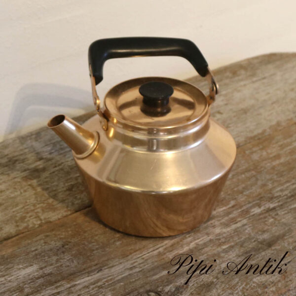 Retro vandkedel guld messing look Ø18xH13,5cm