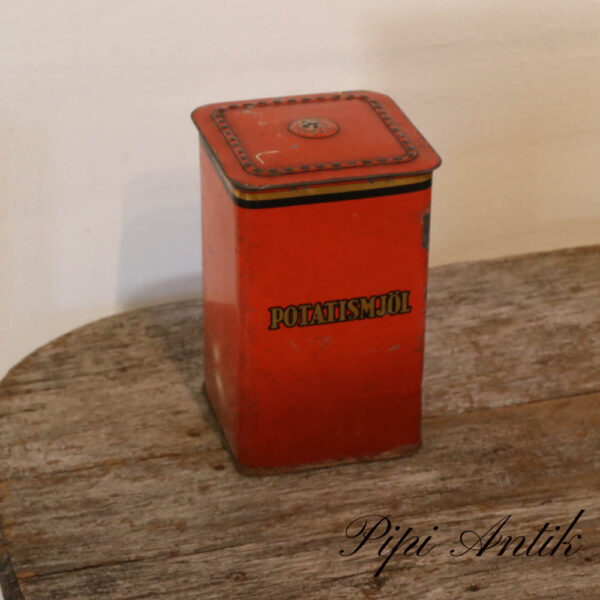 Rød dåse Potatismjol L11xB11xH17cm