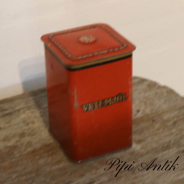 Rød dåse Vetemjol L11xB11xH17cm