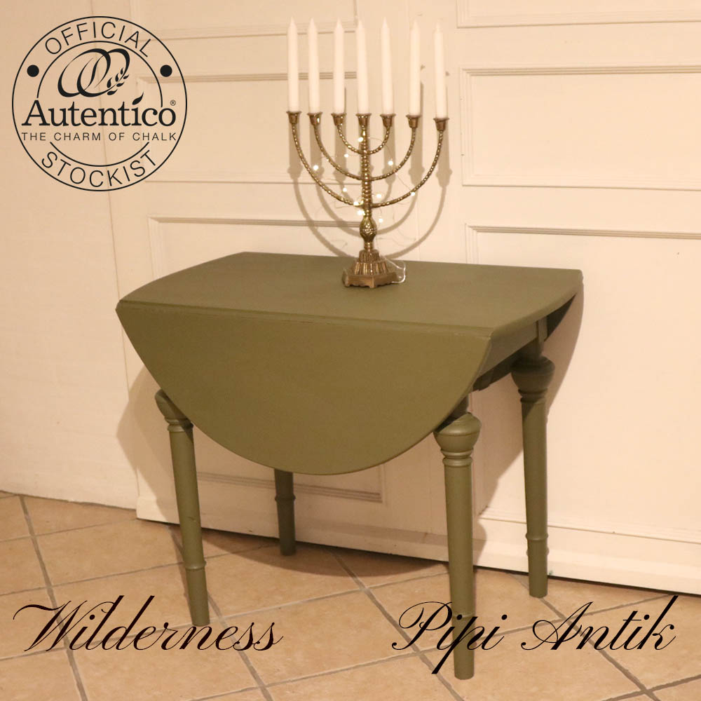 Wilderness rundt bord med 2 klapper L90xD53 sammenklappet plus 2 x 30 cm klapper