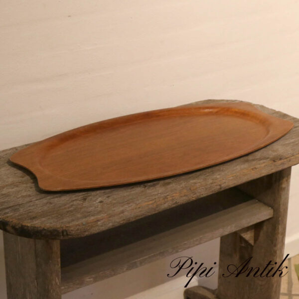 01 Teak bakke oval L65,5xB33,6x1,5cm