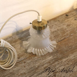 10 Loftlampe pendel i frosted glas romantisk lille fatning Ø14xH13cm