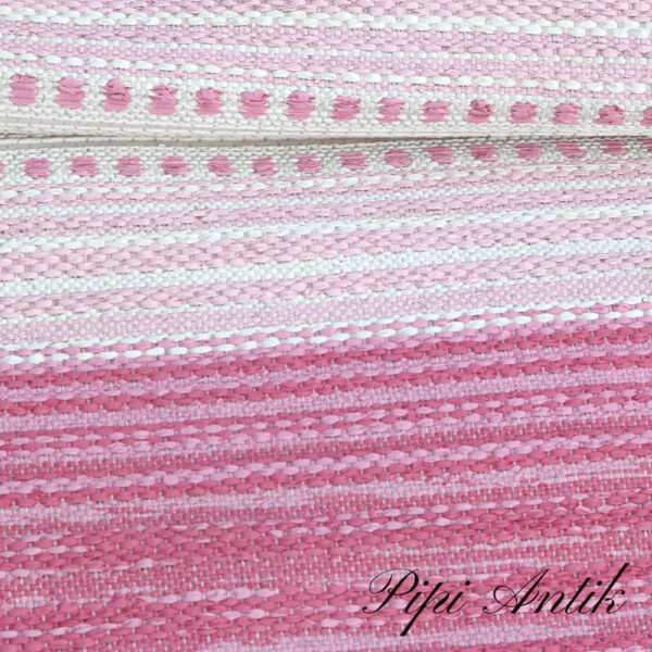 44 Siv kluddetæppe svensk retro pink hvidt B70xL284cm