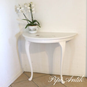Halvt bord i hvidt romantisk ophængt bagstykke L83xD42xH71cm REDESIGN PRIMA motiv