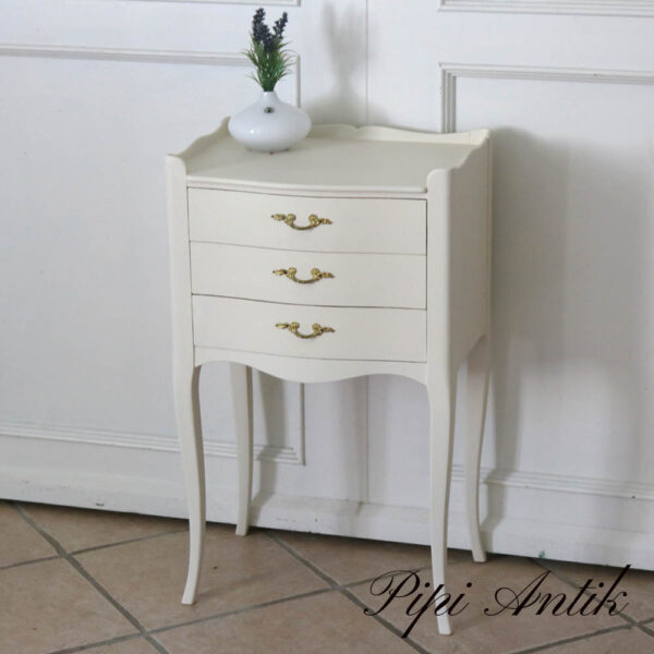 Romantisk pyntekommode råhvidt L54,5xD38xH72cm
