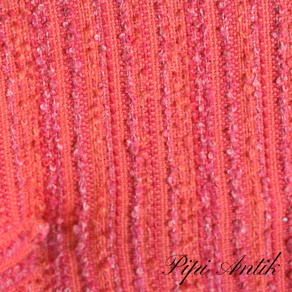 Lænestol retro rød pink orange tråde