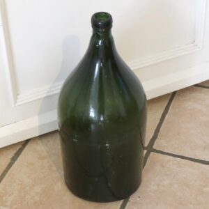 01 Grøn tyk buttet flaske retro Ø20xH50cm