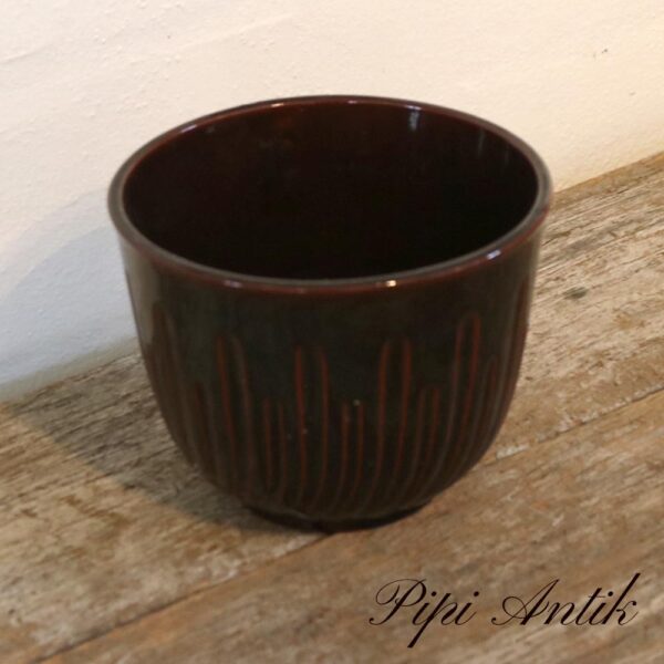 06 Urtepotte brunt retro Ø17xH13cm