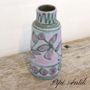 08 Strehle keramikvase lilla farver nr 895 Ø7xH17cm