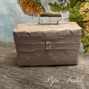 Flettet hånd kurv håndtaske spån L25xB11xH16cm