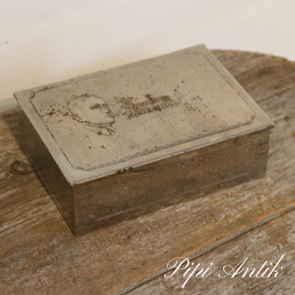 12 Cigarkasse blinkdåse smykkeskrin fattigmandssølv L16,5xB12xH5cm