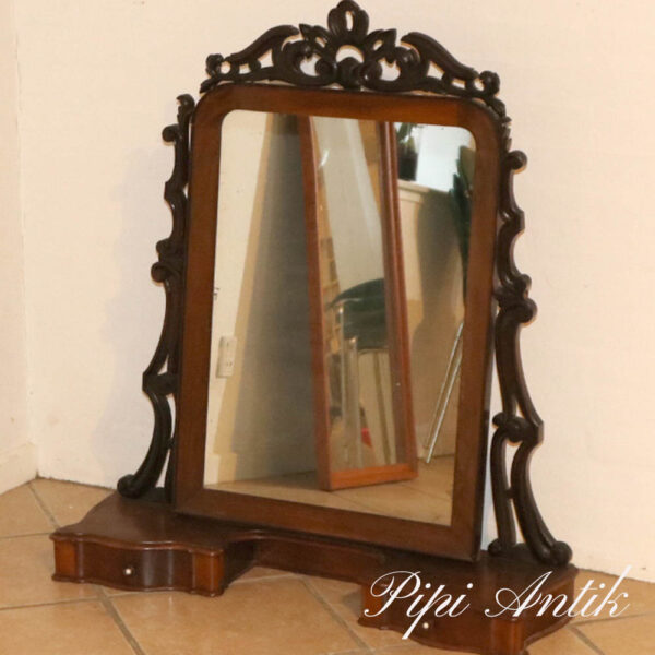 16 Vippespejl Pigtitare Stor B84xD24xH97,5cm mørkt træ