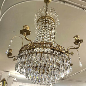 2. Stor krystal lysekrone krystal loftlampe 47xH85cm lidt rep kræves på krystal dele