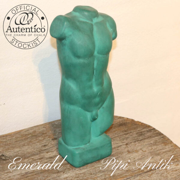 37. Gipsfigur Emerald Autentico med sort voks L8xD6xH28cm