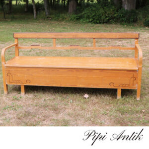 08. Svensk slagbænk natur Funkisstil L 180,5xD56xH79cm SædeH43cm