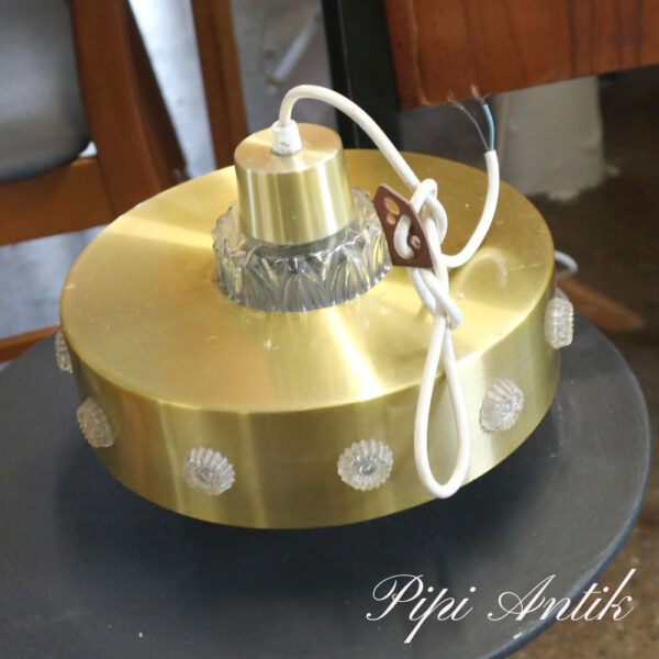 47. Retro loftlampe messing look Ø24xH18cm