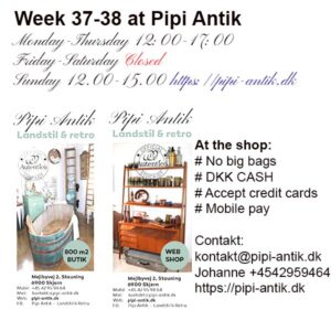 37 38 uge 2023 Pipi Antik åbningstider
