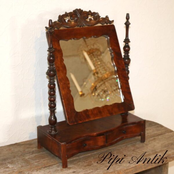 16. Vippespejl Pigtitare mahogni B37xD16xH53cm