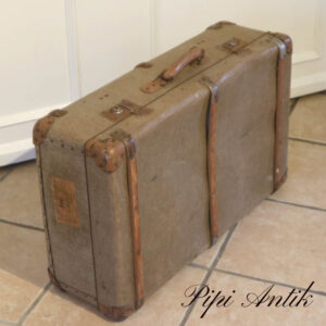 12. Retro kuffert meleret beige med træstivere B70xD24xH45cm