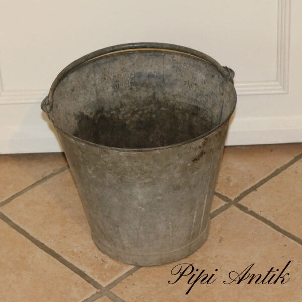07. Zink spand patineret uden huller 15 liter Ø33xH29cm