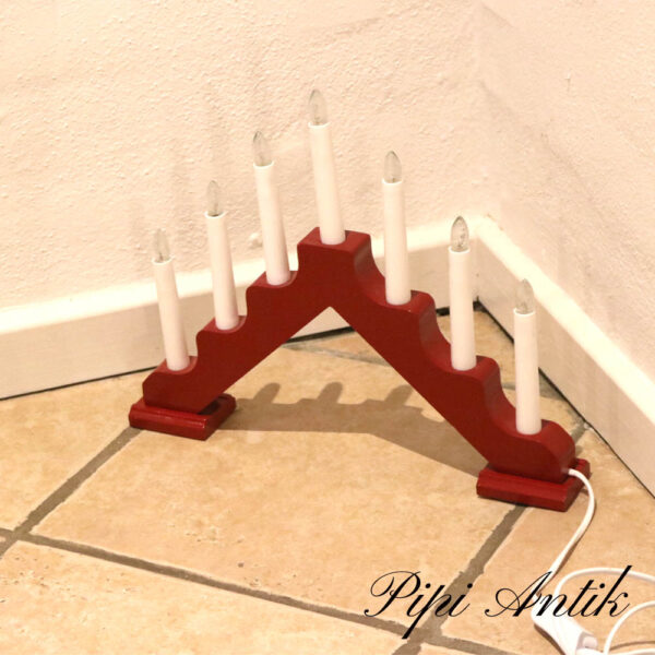 10. Svensk julestage rødt moderne el L37xH30cm