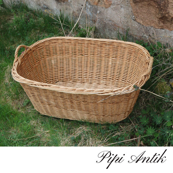 16. Vasketøjskurv retro svensk natur flot L80xD58xH32cm