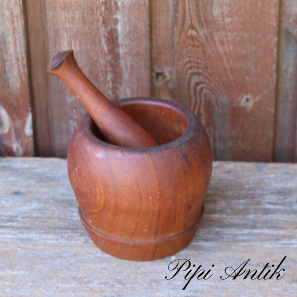 04. Teak morter retro Ø12x10cm