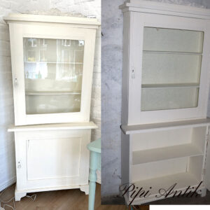04. Vitrine skab med underskab L80xxD32xH170cm Tophylder 15cm gl glas type