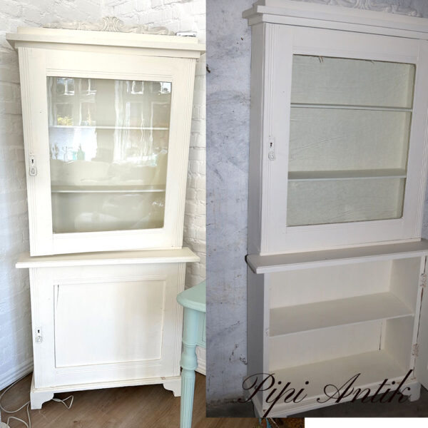 04. Vitrine skab med underskab L80xxD32xH170cm Tophylder 15cm gl glas type