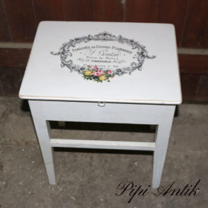 05. Sykasse med patina og romantisk transfer B42xD32xH50cm