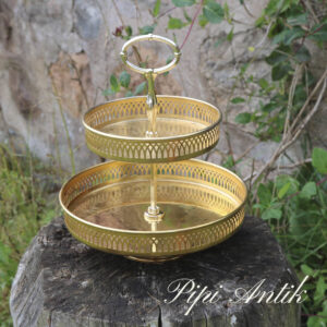 16. Guld look kage etagere til småkager cupcakes Ø24xH28cm