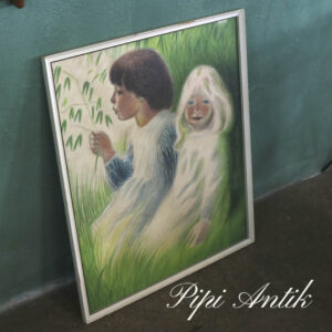 46. Havregryns plakat retro i glas og ramme L57xH67cm