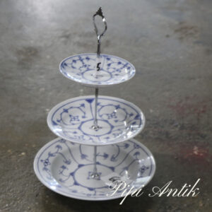 05. Musselmalet kageetagere Ø22xH33cm